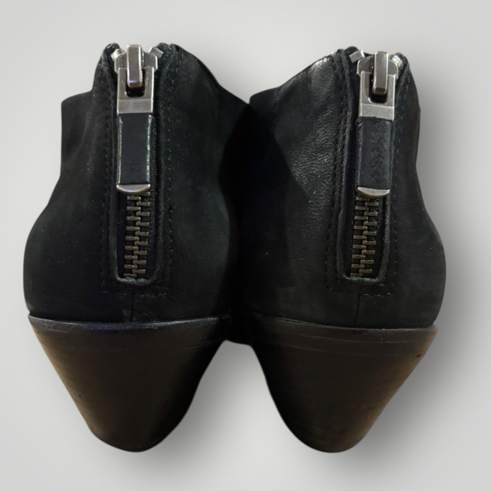 Eileen Fisher Perry Black Cutouts Block Heel Ankle Booties Boots Size 9 - Picture 4 of 9
